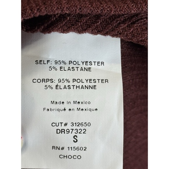 Lush Womens Dress Tie Waist Ribbed Sleeveless Burgundy Knit‎ Bodycon Small - Picture 4 of 9